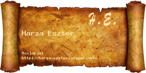 Harza Eszter névjegykártya
